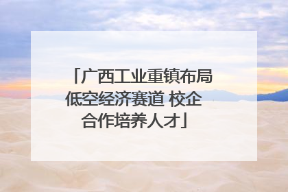 广西工业重镇布局低空经济赛道 校企合作培养人才