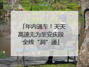 年内通车！天天高速无为至安庆段全线“洞”通