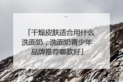 干燥皮肤适合用什么洗面奶，洗面奶青少年品牌推荐哪款好