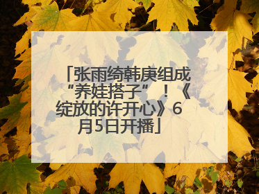 张雨绮韩庚组成“养娃搭子”！《绽放的许开心》6月5日开播