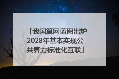 我国算网蓝图出炉 2028年基本实现公共算力标准化互联
