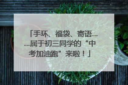 手环、福袋、寄语……属于初三同学的“中考加油跑”来啦！