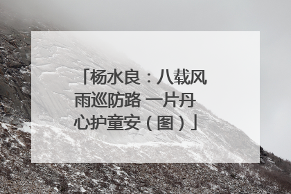 杨水良：八载风雨巡防路 一片丹心护童安（图）