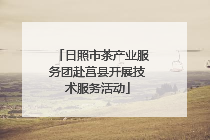 日照市茶产业服务团赴莒县开展技术服务活动