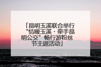 昆明玉溪联合举行“情暖玉溪・牵手昆明公交”畅行游粉丝节主题活动