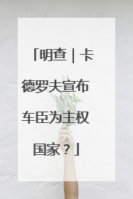 明查｜卡德罗夫宣布车臣为主权国家？