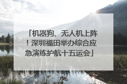 机器狗、无人机上阵！深圳福田举办综合应急演练护航十五运会