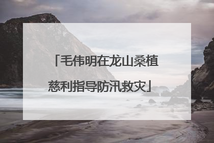 毛伟明在龙山桑植慈利指导防汛救灾
