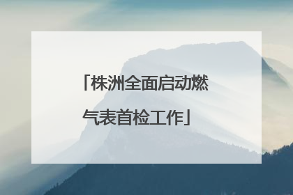 株洲全面启动燃气表首检工作