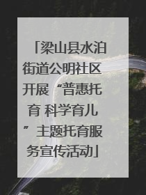 梁山县水泊街道公明社区开展“普惠托育 科学育儿”主题托育服务宣传活动