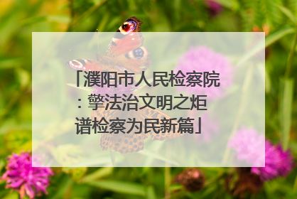 濮阳市人民检察院：擎法治文明之炬 谱检察为民新篇