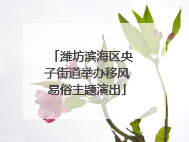潍坊滨海区央子街道举办移风易俗主题演出