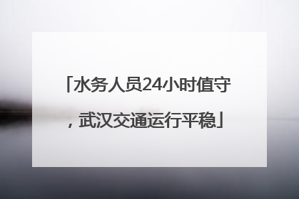 水务人员24小时值守，武汉交通运行平稳