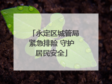 永定区城管局紧急排险 守护居民安全