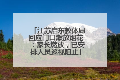 江苏启东教体局回应门口燃放烟花：家长燃放，已安排人员巡视阻止