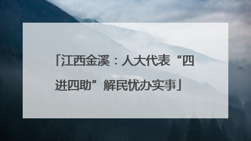 江西金溪：人大代表“四进四助”解民忧办实事