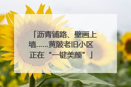 沥青铺路、壁画上墙……黄陂老旧小区正在“一键美颜”