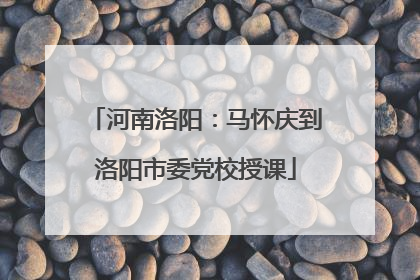 河南洛阳：马怀庆到洛阳市委党校授课