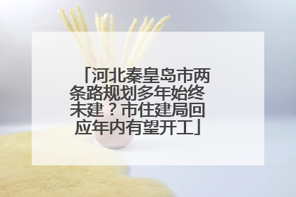 河北秦皇岛市两条路规划多年始终未建？市住建局回应年内有望开工