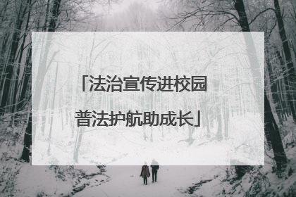 法治宣传进校园 普法护航助成长