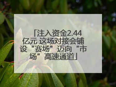 注入资金2.44亿元 这场对接会铺设“赛场”迈向“市场”高速通道