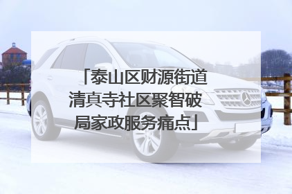 泰山区财源街道清真寺社区聚智破局家政服务痛点