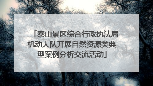 泰山景区综合行政执法局机动大队开展自然资源类典型案例分析交流活动