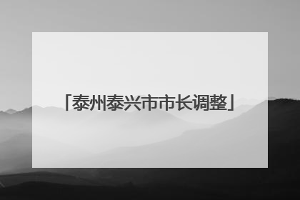 泰州泰兴市市长调整