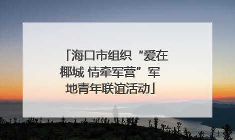 海口市组织“爱在椰城 情牵军营”军地青年联谊活动