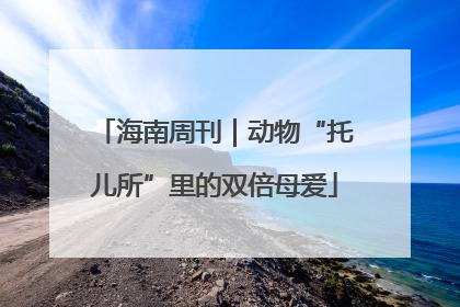 海南周刊｜动物“托儿所”里的双倍母爱