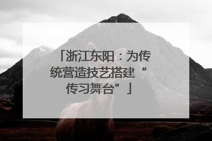 浙江东阳：为传统营造技艺搭建“传习舞台”