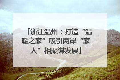 浙江温州：打造“温暖之家”吸引两岸“家人”相聚谋发展