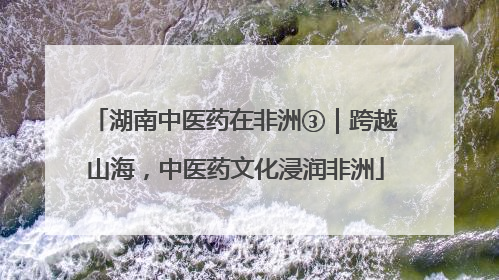 湖南中医药在非洲③｜跨越山海，中医药文化浸润非洲