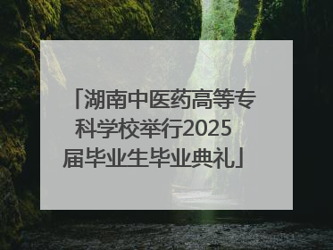 湖南中医药高等专科学校举行2025届毕业生毕业典礼