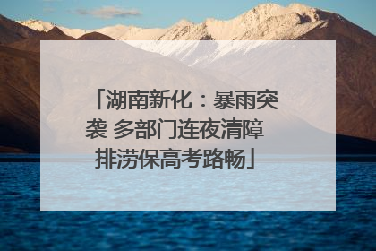 湖南新化：暴雨突袭 多部门连夜清障排涝保高考路畅
