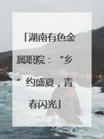 湖南有色金属职院：“乡”约盛夏，青春闪光