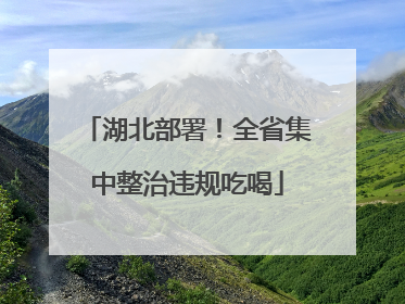 湖北部署！全省集中整治违规吃喝