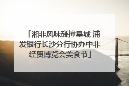 湘非风味碰撞星城 浦发银行长沙分行协办中非经贸博览会美食节