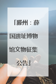 滕州：薛国遗址博物馆文物征集公告