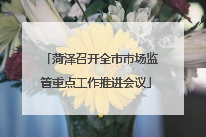 菏泽召开全市市场监管重点工作推进会议