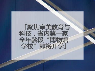 聚焦审美教育与科技，省内第一家全年龄段“博物馆学校”即将开学