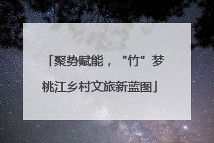 聚势赋能，“竹”梦桃江乡村文旅新蓝图