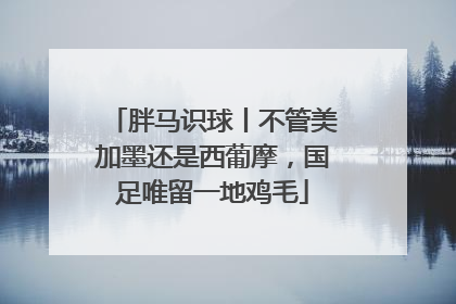 胖马识球丨不管美加墨还是西葡摩，国足唯留一地鸡毛