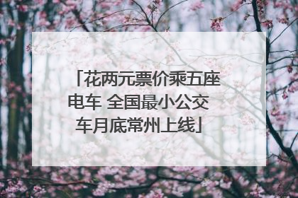 花两元票价乘五座电车 全国最小公交车月底常州上线