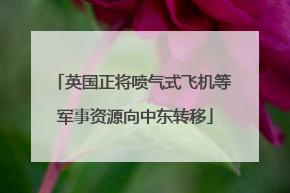 英国正将喷气式飞机等军事资源向中东转移