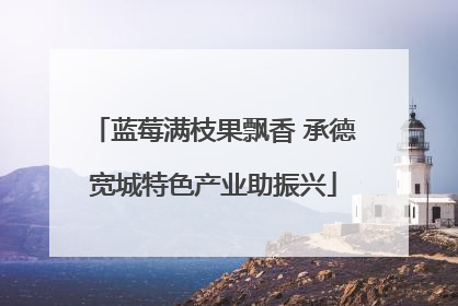 蓝莓满枝果飘香 承德宽城特色产业助振兴