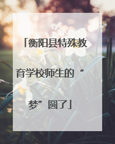 衡阳县特殊教育学校师生的“梦”圆了