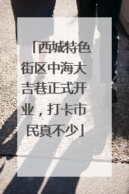 西城特色街区中海大吉巷正式开业，打卡市民真不少