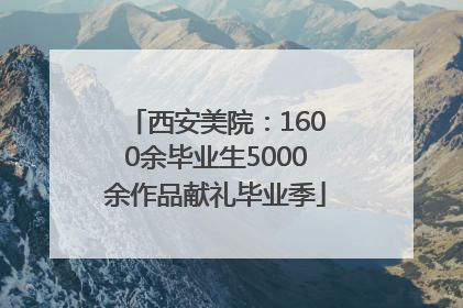 西安美院：1600余毕业生5000余作品献礼毕业季