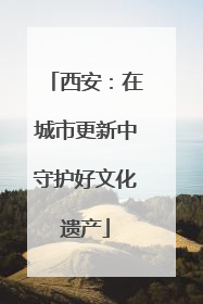 西安：在城市更新中守护好文化遗产
